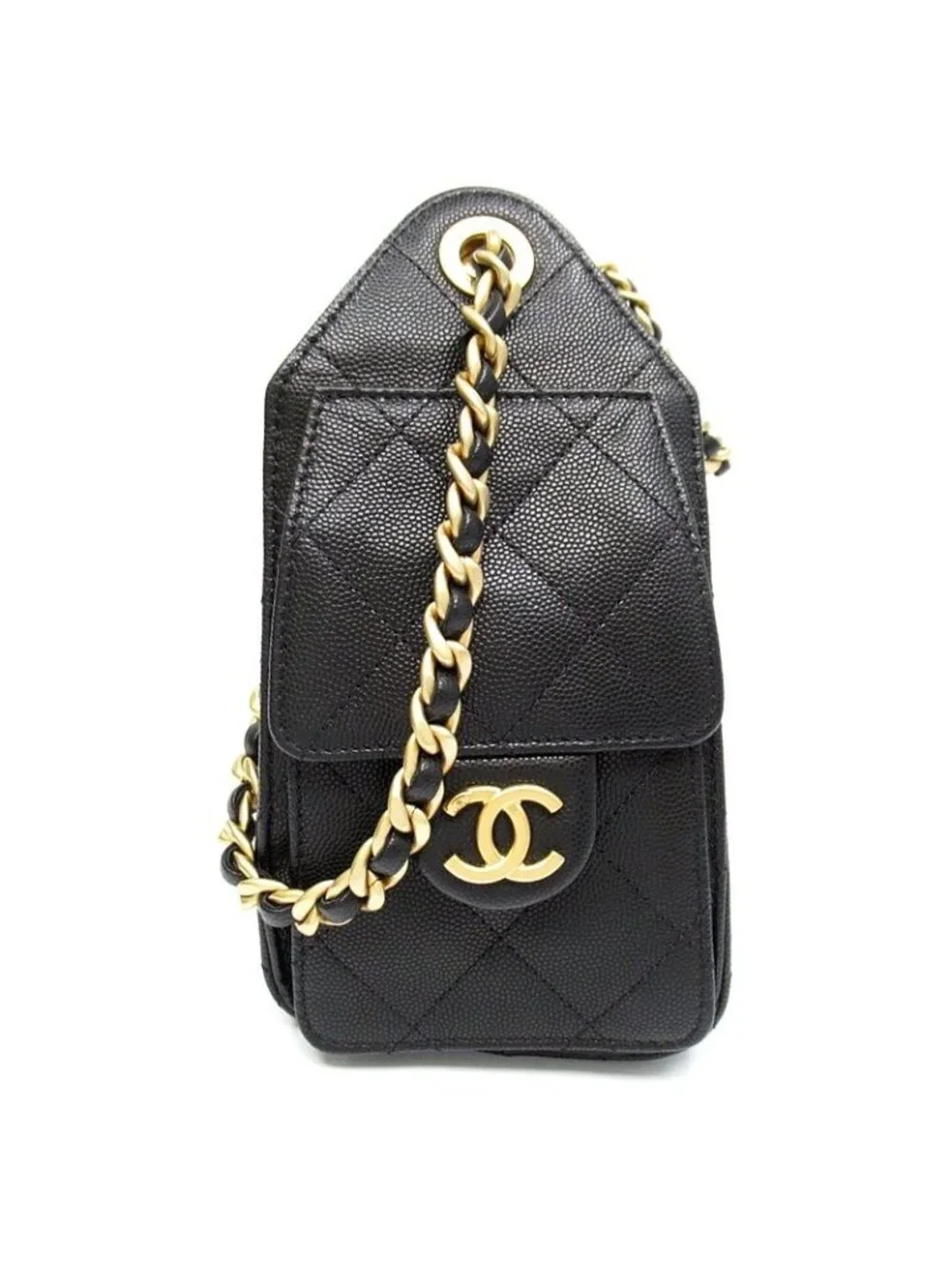 Chanel 25 Mini Handbag Caviar Leather Black